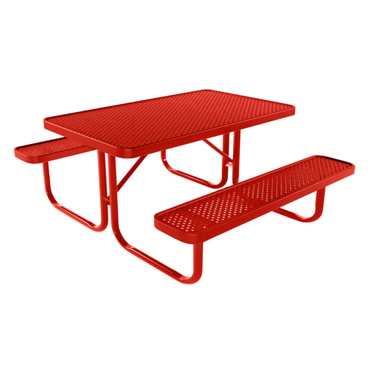 4 FT Rectangular Kids Picnic Table With Colored Frame