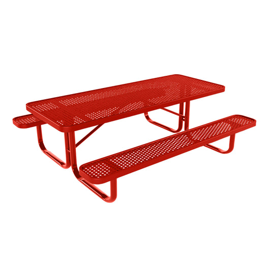 6 FT Rectangular Kids Picnic Table With Colored Frame