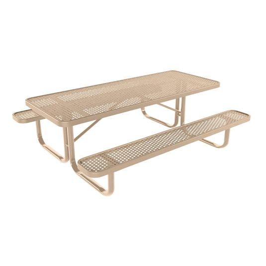 6 FT Rectangular Kids Picnic Table With Colored Frame