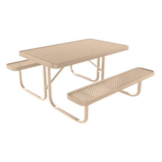 4 FT Rectangular Kids Picnic Table With Colored Frame