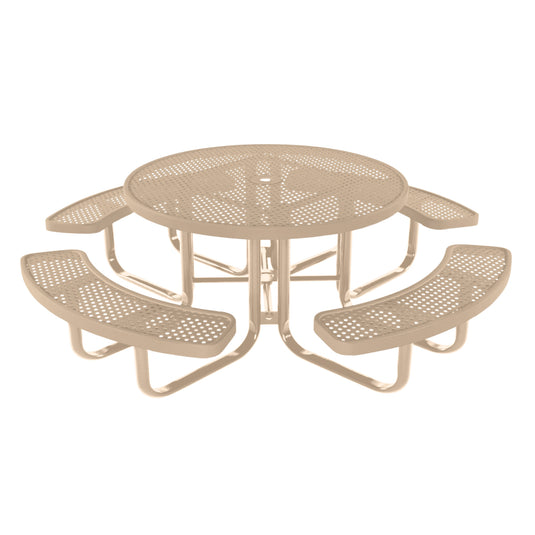 Round Kids Picnic Table With Colored Frame