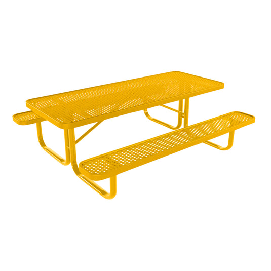 6 FT Rectangular Kids Picnic Table With Colored Frame