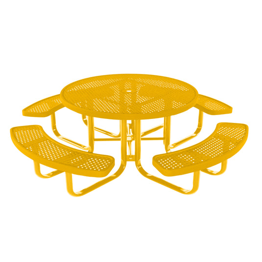 Round Kids Picnic Table With Colored Frame