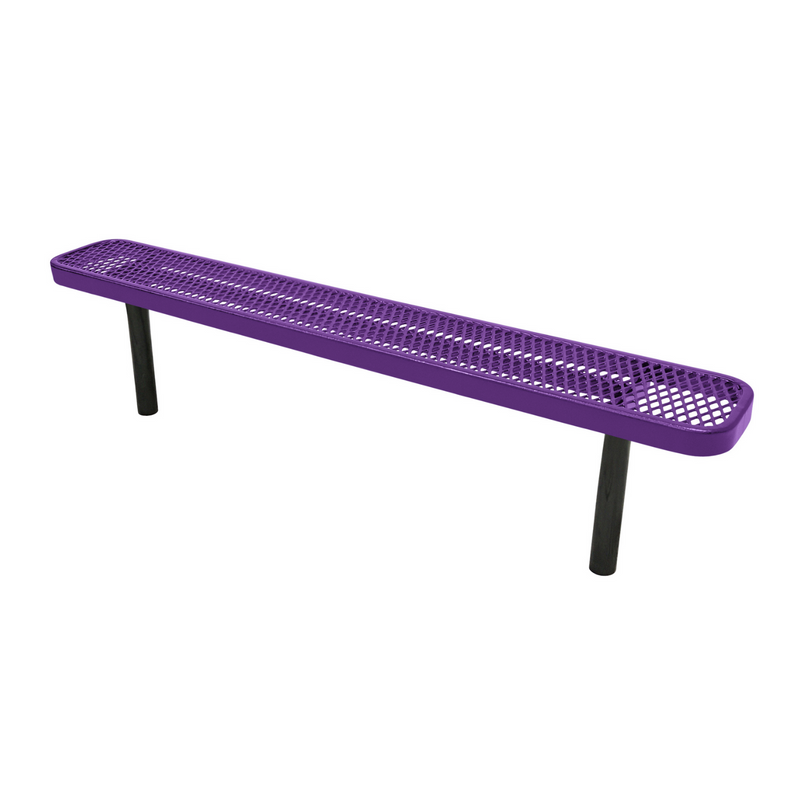 Load image into Gallery viewer, Industrial Expanded Metal Park Bench with Inground Mount Frame
