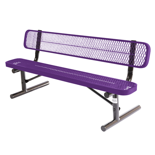 Expanded Metal Park Bench with Portable Frame