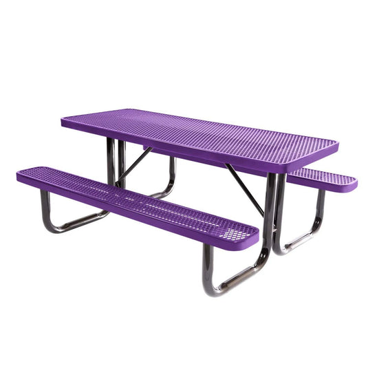 6 FT Commercial Rectangular Outdoor Picnic Table