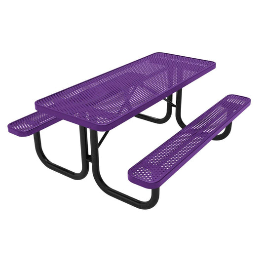 6 FT Commercial Rectangular Outdoor Picnic Table