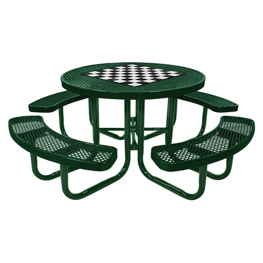 Game-Edition Square & Round Outdoor Picnic Table With Colored Frame