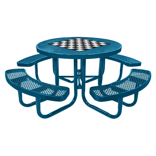 Game-Edition Square & Round Outdoor Picnic Table With Colored Frame