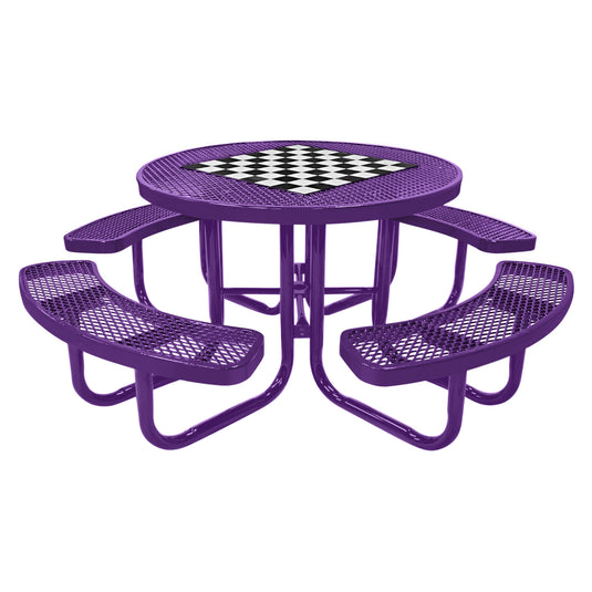 Game-Edition Square & Round Outdoor Picnic Table With Colored Frame