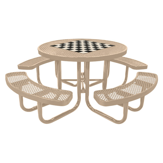 Game-Edition Square & Round Outdoor Picnic Table With Colored Frame