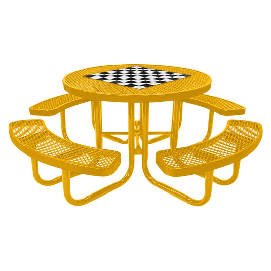 Game-Edition Square & Round Outdoor Picnic Table With Colored Frame