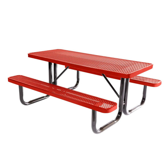 6 FT Commercial Rectangular Outdoor Picnic Table
