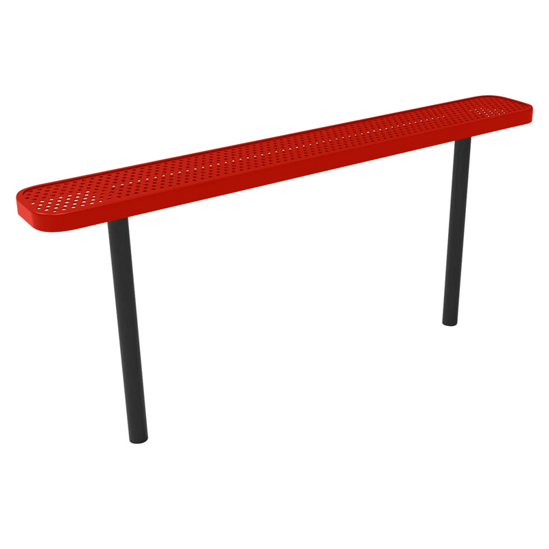 Load image into Gallery viewer, Durable Punched Steel Park Bench with Inground Mount Frame
