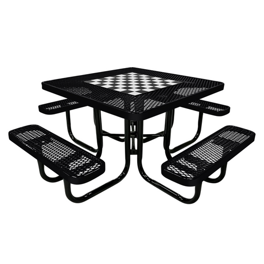 Game-Edition Square & Round Outdoor Picnic Table With Colored Frame