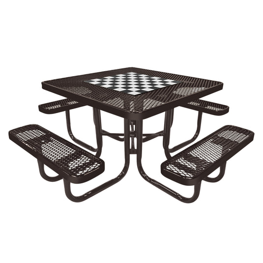 Game-Edition Square & Round Outdoor Picnic Table With Colored Frame