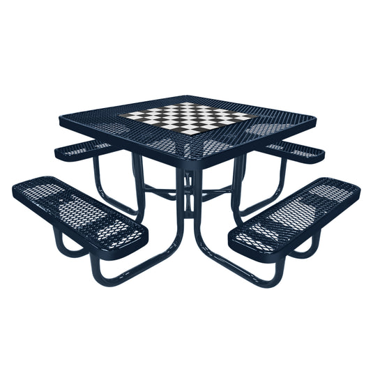 Game-Edition Square & Round Outdoor Picnic Table With Colored Frame