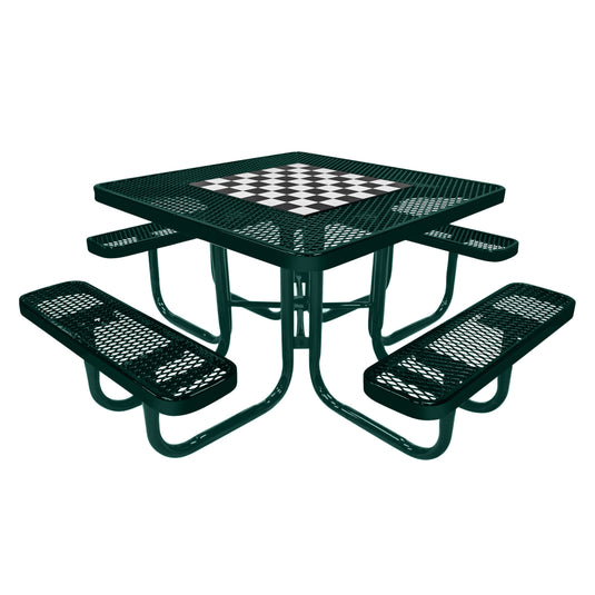 Game-Edition Square & Round Outdoor Picnic Table With Colored Frame