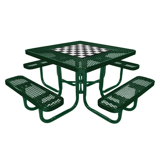 Game-Edition Square & Round Outdoor Picnic Table With Colored Frame