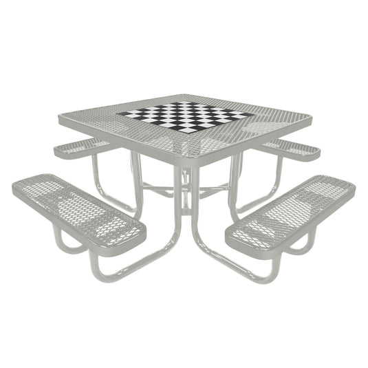 Game-Edition Square & Round Outdoor Picnic Table With Colored Frame