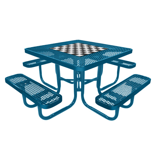 Game-Edition Square & Round Outdoor Picnic Table With Colored Frame