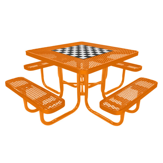 Game-Edition Square & Round Outdoor Picnic Table With Colored Frame