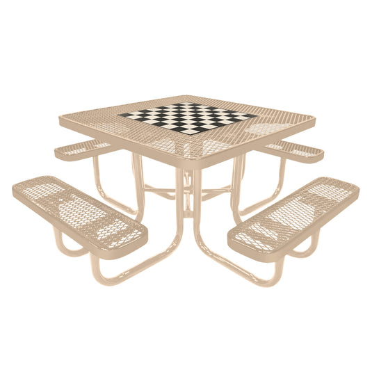 Game-Edition Square & Round Outdoor Picnic Table With Colored Frame