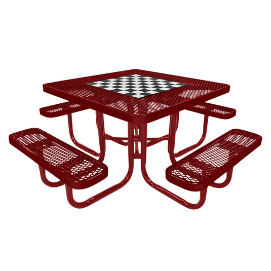 Game-Edition Square & Round Outdoor Picnic Table With Colored Frame