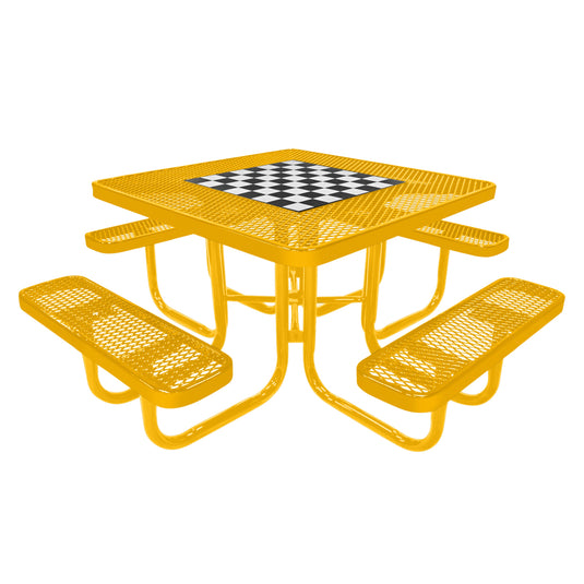 Game-Edition Square & Round Outdoor Picnic Table With Colored Frame