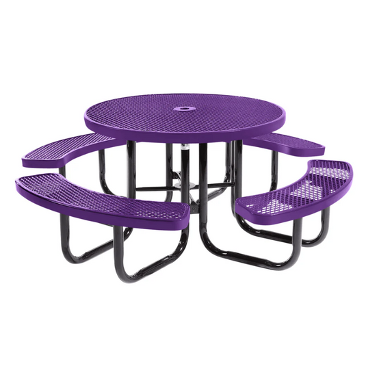 Round Metal Outdoor Picnic Table