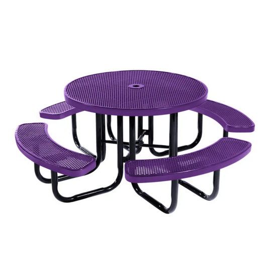 Round Metal Outdoor Picnic Table