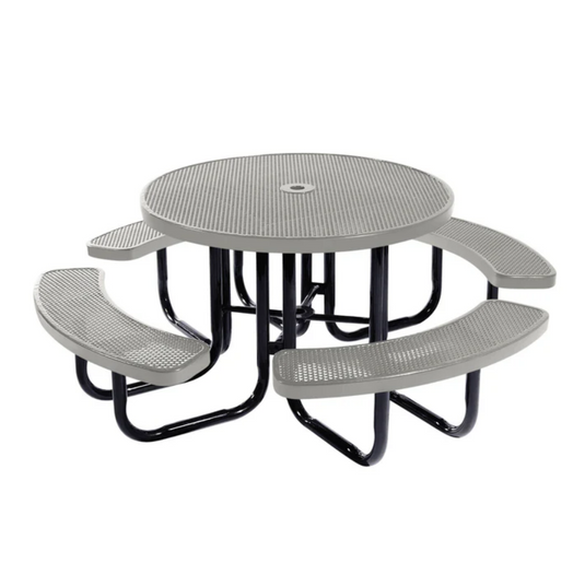 Round Metal Outdoor Picnic Table