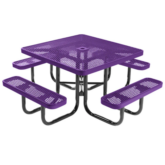 Square Metal Outdoor Picnic Table