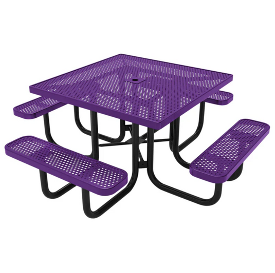 Square Metal Outdoor Picnic Table