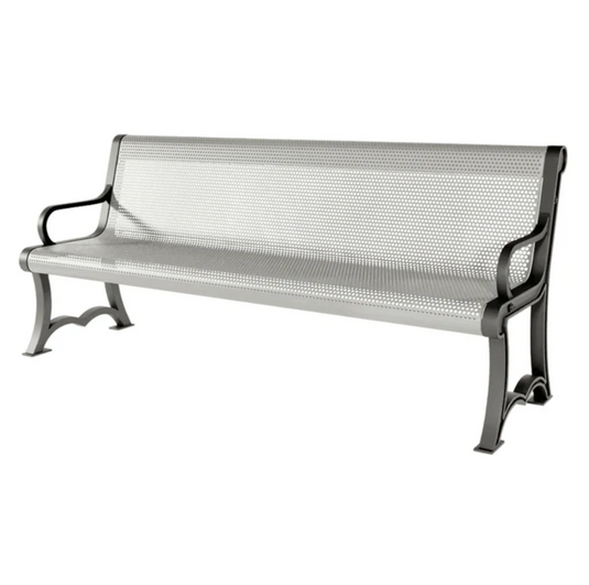 Punched Steel Garden Bench