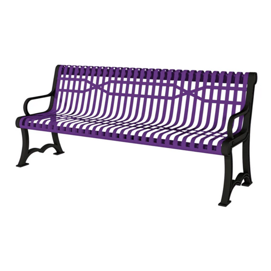 Slatted Steel Garden Bench