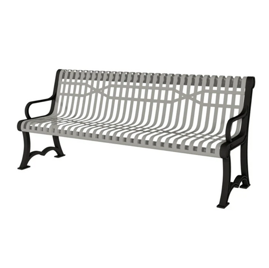 Slatted Steel Garden Bench