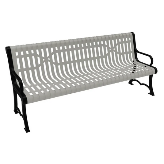 Slatted Steel Garden Bench