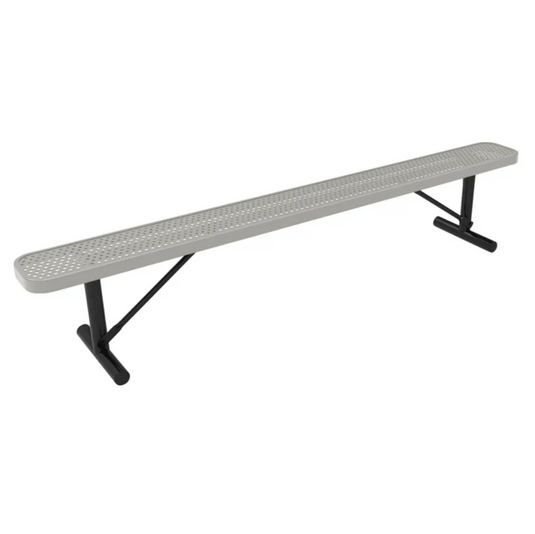 All-Weather Punched Steel Park Bench with Portable Frame