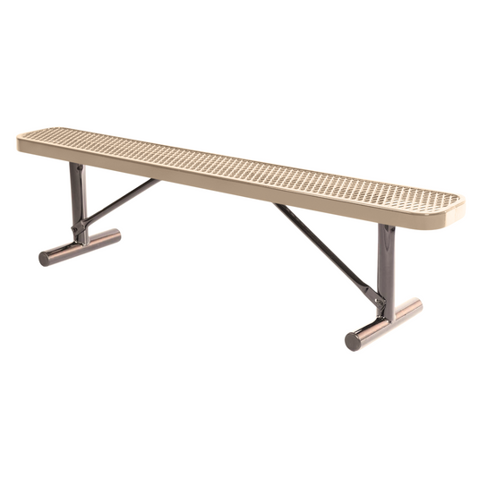 Expanded Metal Park Bench with Portable Frame