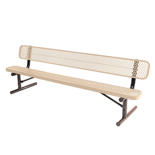 Expanded Metal Park Bench with Portable Frame