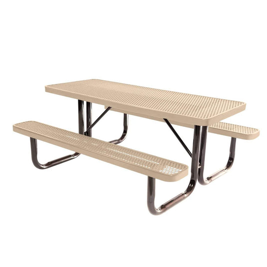 6 FT Commercial Rectangular Outdoor Picnic Table