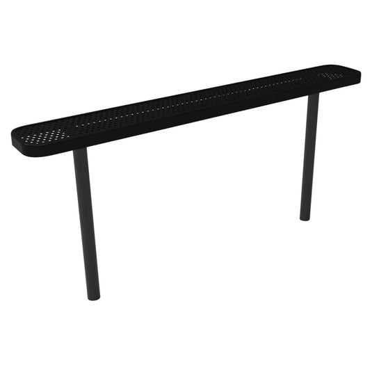 6FT Industrial Park Bench without Back, Inground Mount Frame