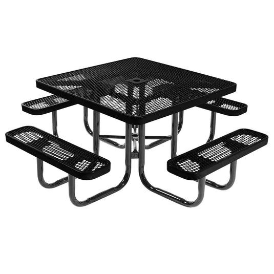 46" Square Metal Outdoor Picnic Table