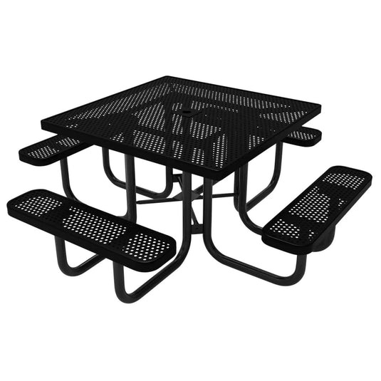 46" Square Metal Outdoor Picnic Table