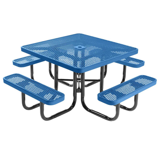 46" Square Metal Outdoor Picnic Table