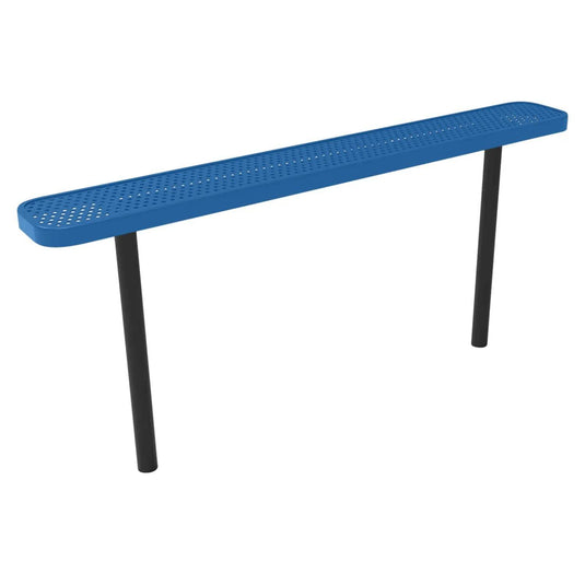 6FT Industrial Park Bench without Back, Inground Mount Frame