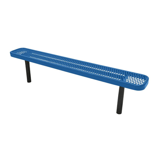 6FT Industrial Park Bench without Back, Inground Mount Frame