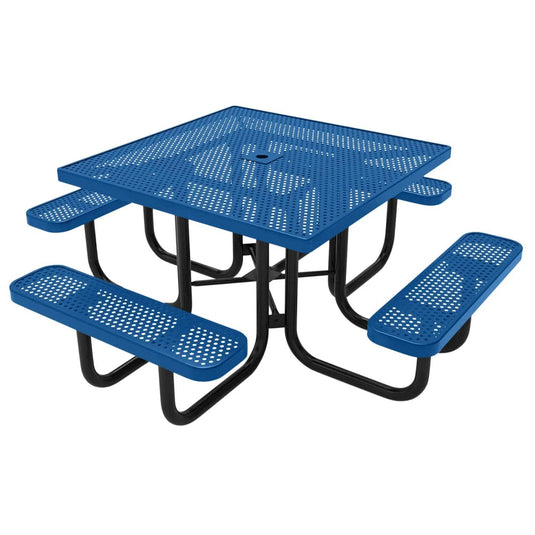 46" Square Metal Outdoor Picnic Table