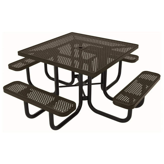 46" Square Metal Outdoor Picnic Table